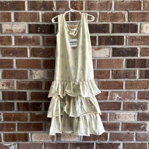 Elegant Cream Ruffle Women's western Dress